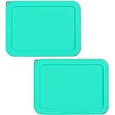 Sophico 6 Cup Rectangle Silicone Storage Cover Lids Replacement for Pyrex 7211-PC Glass Bowls, Container not Included (Mint)