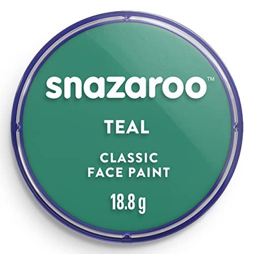 Snazaroo Classic Face and Body Paint, 18.8g (0.66-oz) Pot, Teal - Water-Based,…