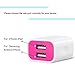 Frerush [4-Pack] 2A 5V Dual USB Wall Charger, 2 Port Colorful Wall Travel Home Charging Charger Plug Power Adapter for iPhone Se 6, iPad, Samsung Galaxy, Htc, Nexus, Sony, LG, Blackberry, Bluetooth
