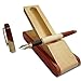 Best Wooden Fine Fountain Pen with Display Case and Ink Cartridges, Nice Ink Pen Gift Set with Wood Single Pen Holder