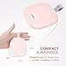 Lighted Makeup Mirror, multifun Rechargeable LED Vanity Mirror, Magnifying Cosmetic Mirror with Adjustable LED Brightness and Angles (Pink)