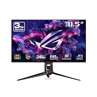 ASUS ROG Swift 32” 4K OLED Gaming Monitor (PG32UCDM) - UHD (3840 x 2160), QD-OLED, 240Hz, 0.03ms, G-SYNC Compatible, Custom Heatsink, Graphene Film, 99% DCI-P3, True 10-bit, 90W USB-C