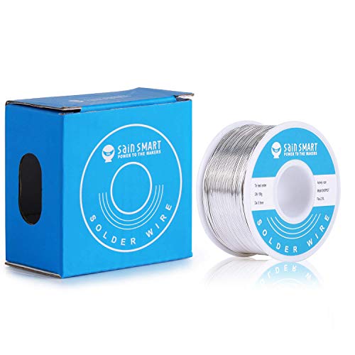 image for SainSmart 0.6mm Solder Wire 63/37 Tin/Lead Sn63Pb37 with Flux Rosin Co