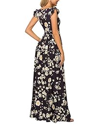 Sabor simple vestido largo de verano casual sin mangas con flores para mujer