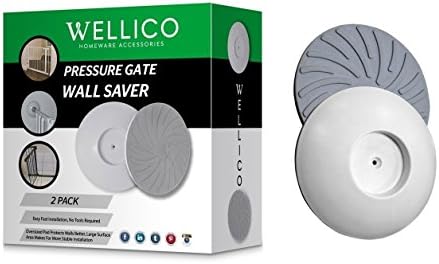 SUPER SALE - Wellico Wall Guards for Pressure Gates Protects Walls from Damage, Dents and Scratches (2 pack)