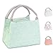 Buringer Reusable Insulated Lunch Bag Cooler Tote Box Meal Prep for Men & Women Work Picnic or Travel （Geometry Green Small Size）