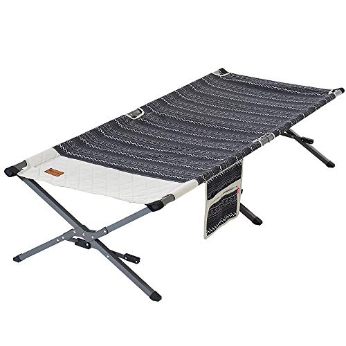 Kazmi Wide Camp Cot – Lightweight Folding Outdoor Bed with Durable Carry Bag Perfect for Camping, Backpacking, Traveling