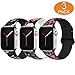 OriBear Compatible with Apple Watch Band 40mm 38mm Elegant Floral Bands for Women Soft Silicone Solid Pattern Printed Replacement Strap Band for Iwatch Series 4/3/2/1 S/M, 3 Pack