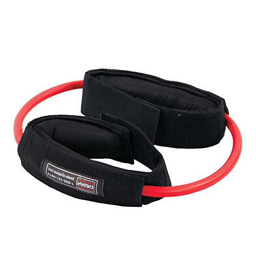 Power Systems Versa Cuff, 2 Padded Cuffs with Resistance Tubes for Wrists and Ankles, Resistance Band Level: Medium, Red, 12 Inches, (84310) - Thumbnail 2