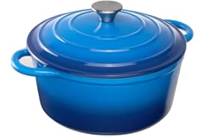 Enameled Cast Iron Dutch Oven for Sourdough Bread, 6QT Cast Iron Pot with Lid, Heavy Duty Dutch Oven Pot for Bread Baking, Br