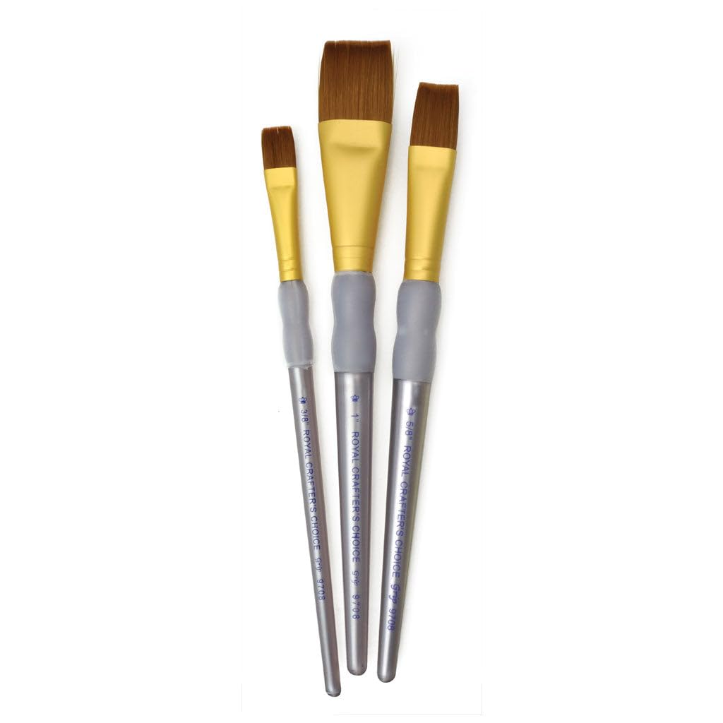 Crafter's Choice Large Flat Brush Set 3 Piece