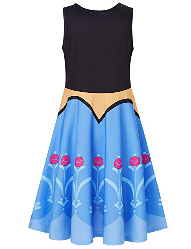 SunFocus Little Girls Outfits Pageant Dresses Clothes Costumes Snow Princess Fancy Halloween Birthday Party Role Pretend Cosplay Outfits