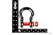 Red Hound Auto 4 Shackles 3/4 Inches Galvanized D Ring Marine Anchor Bow Black with Screw Pin 4.5 Ton