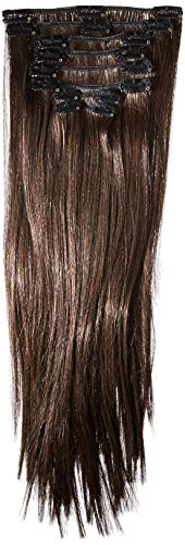 Hairdo 8 Piece Straight Hair Extension Kit, Dark Chocolate, 16 Inch