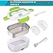 Yescom 1.5L Portable Electric Heating Lunch Box Food Storage Warmer w/Stain Steel & PP Removable Container Green