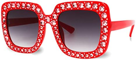 Extra Large Square Rhinestone Sunglasses Bling Sparkly Concert Shades Retro Amazon.com: Xpectrum Extra Large Square Crystal Sunglasses  main image 4
