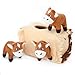 ZippyPaws Burrow Squeaky Hide and Seek Plush Dog Toy, Horse N Hay