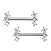 Pierced Owl 14GA Stainless Steel Triple CZ Crystal Curve Nipple Barbells, Sold as a Pair