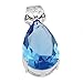 Hermosa Pendant Necklace London Blue Topaz Teardrop Jewelry for Women Gifts