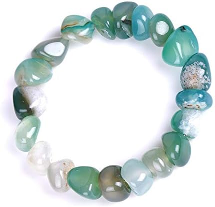 AIUIN 7 Chakra Gemstone Bracelet Colorful Ice Cracked Bracelet Bangle for Women