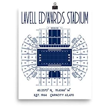BYU Football Stadium Poster Print