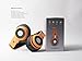 iJoy Bluetooth Headphones Over Ear, Wireless and Wired Foldable Headset Built-in Microphone, FM, Micro SD Card Slot - (Orange) Adults Kids Men Women