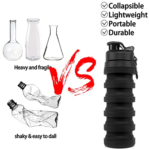 BE Collapsible Water Bottle,BPA Free Silicone Foldable Water Bottle