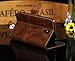 New Arrival Crazy Horse Grain Leather Folio Wallet Case With Stand for Samsung Galaxy Mega 6.3 i9200 Brown