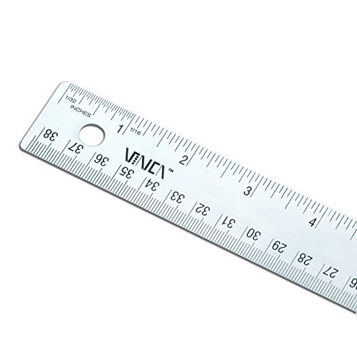 VINCA SSRN-15 Stainless Steel Office Drawing Ruler 0-15 Inch 0-38cm ...