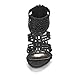 DREAM PAIRS Girls Sandals Low Heel Dress Pump Sandals Sweety-1 Black Little Kid Size 1