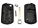 Horande 3 Buttons Uncut Blank Smart Flip Folding Remote Key Shell fob Case Fit Land Rover Range Rover Sport LR3 Discovery