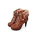 Charm Foot Fashion Womens Platfrom High Heel Western Boots Martin Boots Winter Boots