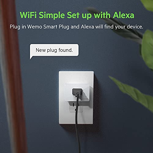 Wemo Smart Plug (Simple Setup Smart Outlet for Smart Home, Control