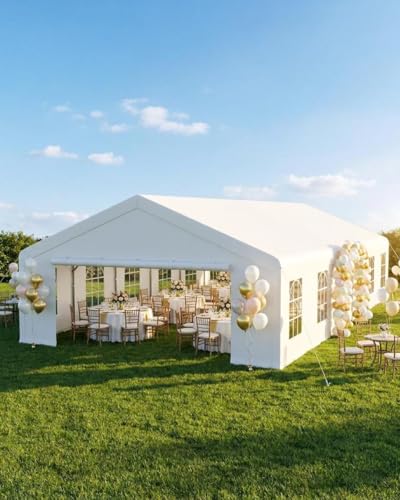 20x40 FT Outdoor Party Wedding Event Canopy Tent, Galvanized Steel Frame Shelte…