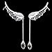 Earring NYKKOLA Charm Elegant Angel Wing Crystal Earrings Drop Dangle Ear Stud Cuff Clip