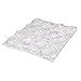 Homecube Satin Rose Flower Bed Sofa Square Pillow Cushion Pillowcase Case Cover Rose Flowers 16.5''x15.5'' Decorative (White)