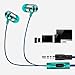 Tuscom Universal 3.5mm in-Ear Stereo Wired Earbuds Earphone with 1.2M Knitted Cable,Built-in Hands-Free Microphone, (Blue)