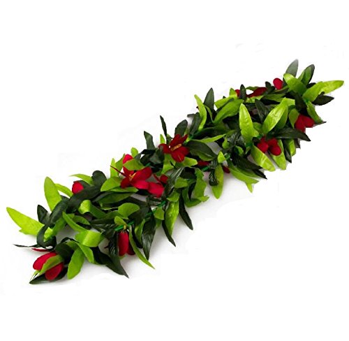 3pcs Tropical Hawaiian Luau Lei Green Leaves for Hawaiian Luau Party Favors