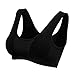 Clivia Padded Yoga Sports Bra - Wirefree with Removable Pad (Black, XL Fit 36AA 36A)