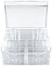Sorbus® Acrylic Cosmetics Makeup Organizer Storage Case Display with Slanted Open Lid-Cosmetic Storage for Makeup, Brushes, Perfumes, Skincare (Style 2 - Slanted Lid Sectional Top with 4 Drawers)