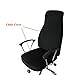 Ozzptuu Spandex Elastic Chair Cover Durable Pure Color Split Thin Section Chair Covers for Computer Office Desk (Black)