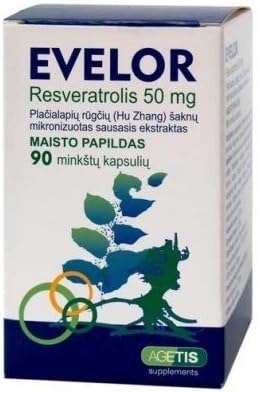 EVELOR resveratrol, 50mg, 90 soft capsules