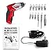 ULTRA STEEL 4V Lithium-Ion Cordless Rechargeable Dual-Position Screwdriver, 6+1 Torque Settings, LED Light w/ 1-Year Warranty, 2pc Drill Bit, 10pcs Driver Bits (AQ70031J)