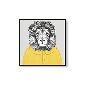Framed Canvas Wall Art for Living Room, Bedroom Animal in Home Dress Canvas Prints for Home Decoration Ready to Hanging - 16x16 inches
