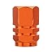 TOMALL Orange Hexagon Style Wheel Tyre Valve Stem Caps Compatible with SUV 4WD Rims Dust Cover