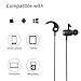 OUCOMI Bluetooth Headphones Wirless Earbuds Sport Running Earphones Black+Red