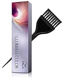 Wella ILLUMINA Permanent Creme Haircolor Dye (with Sleek Tint Brush) Sheer Light Cream MicroLight Hair Color (Copper Peach - Opal-Essence)