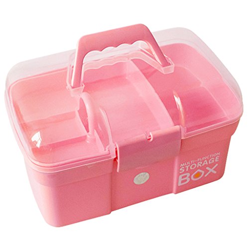 Large Medicine Chest First Aid Box Medicine Box Family Multi-Layer Medicine Box Baby Children 's Medicine Box Household Medical Box (Color : Pink)