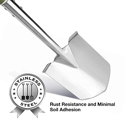 Worth Garden 42 Inch Stainless Steel Spade HeavyDuty Pointed Spades