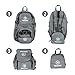 Totalpac - 35L Hiking Daypack Backpack - 11oz - Ripstop Nylon - 11 Pockets - Traveling & Hiking